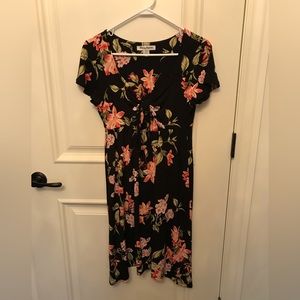 Tommy Bahama black floral print dress. Size S